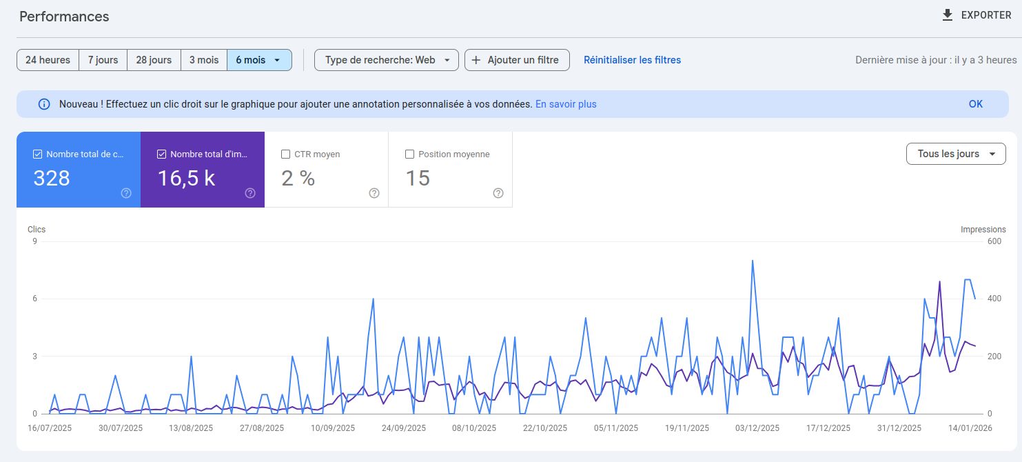 Résultats SEO — Exemple client (Lecureux Conseil)