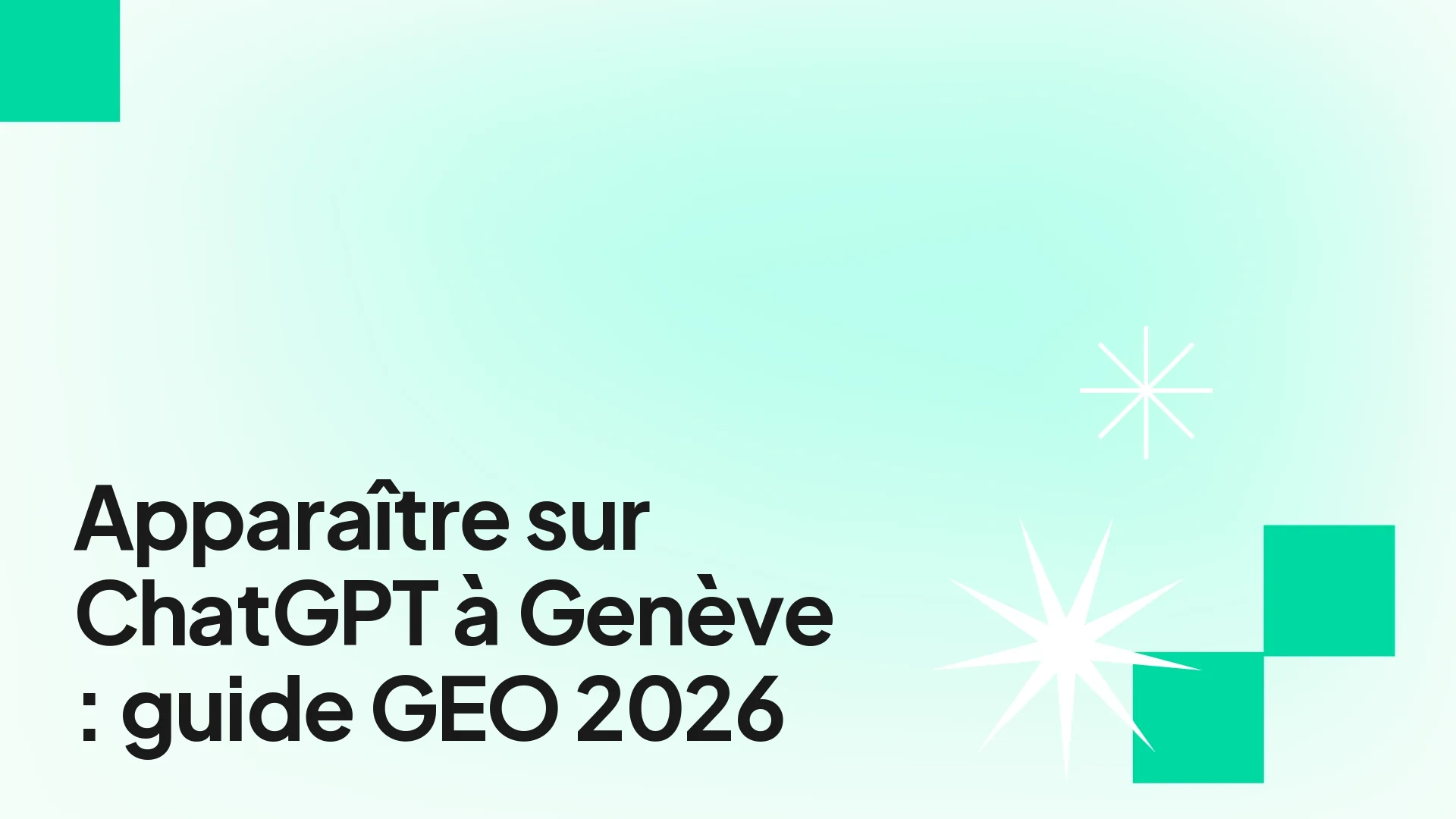 Apparaître sur ChatGPT pour les commerces genevois