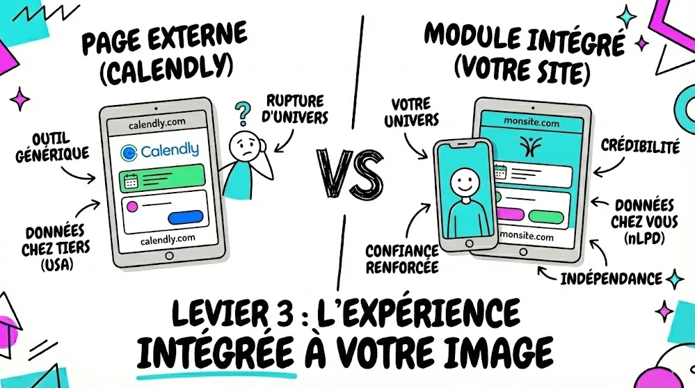 Page externe Calendly vs module intégré à votre site