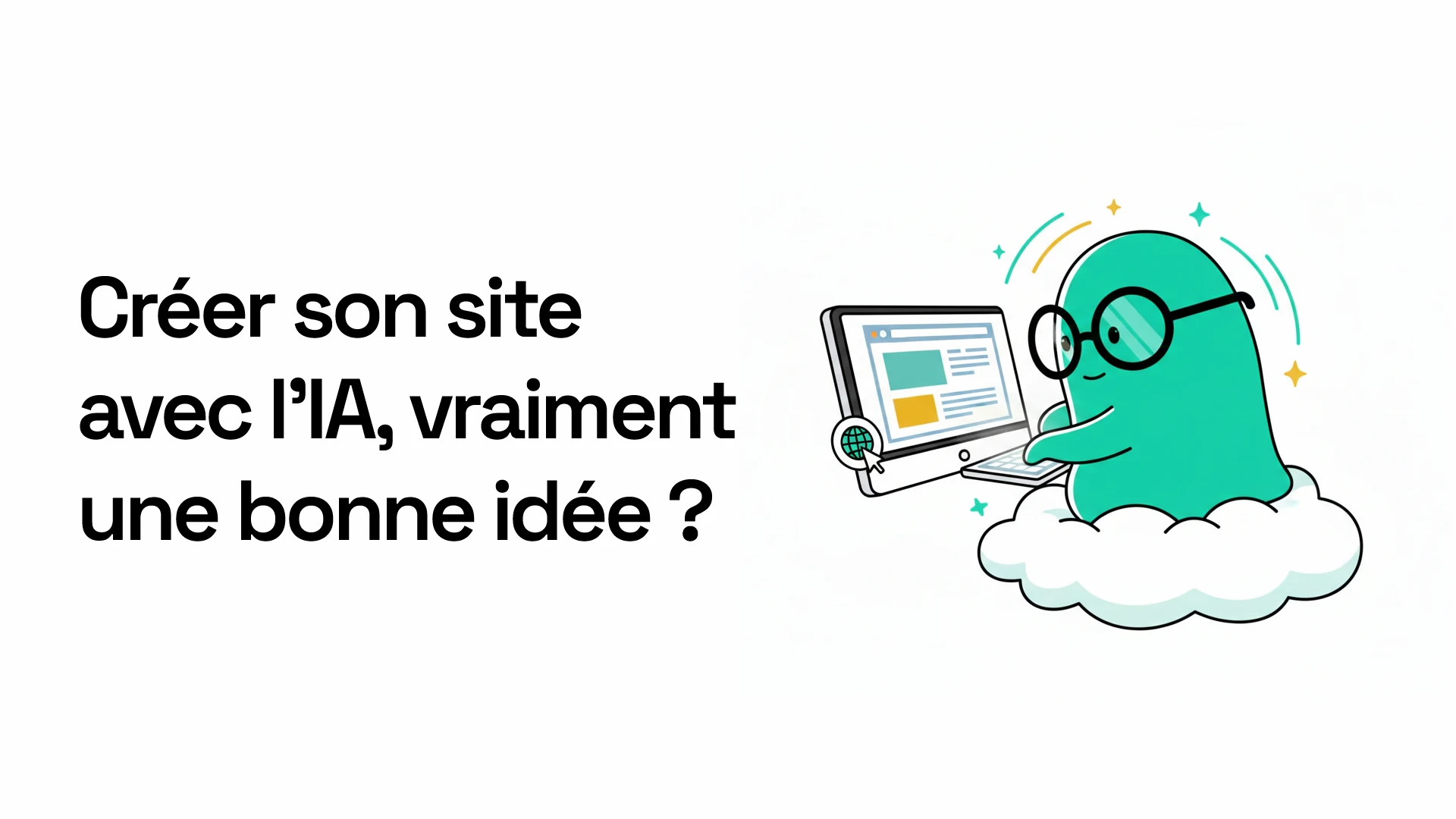 Site web créé par IA vs visibilité Google - illustration d'un site invisible dans les résultats de recherche