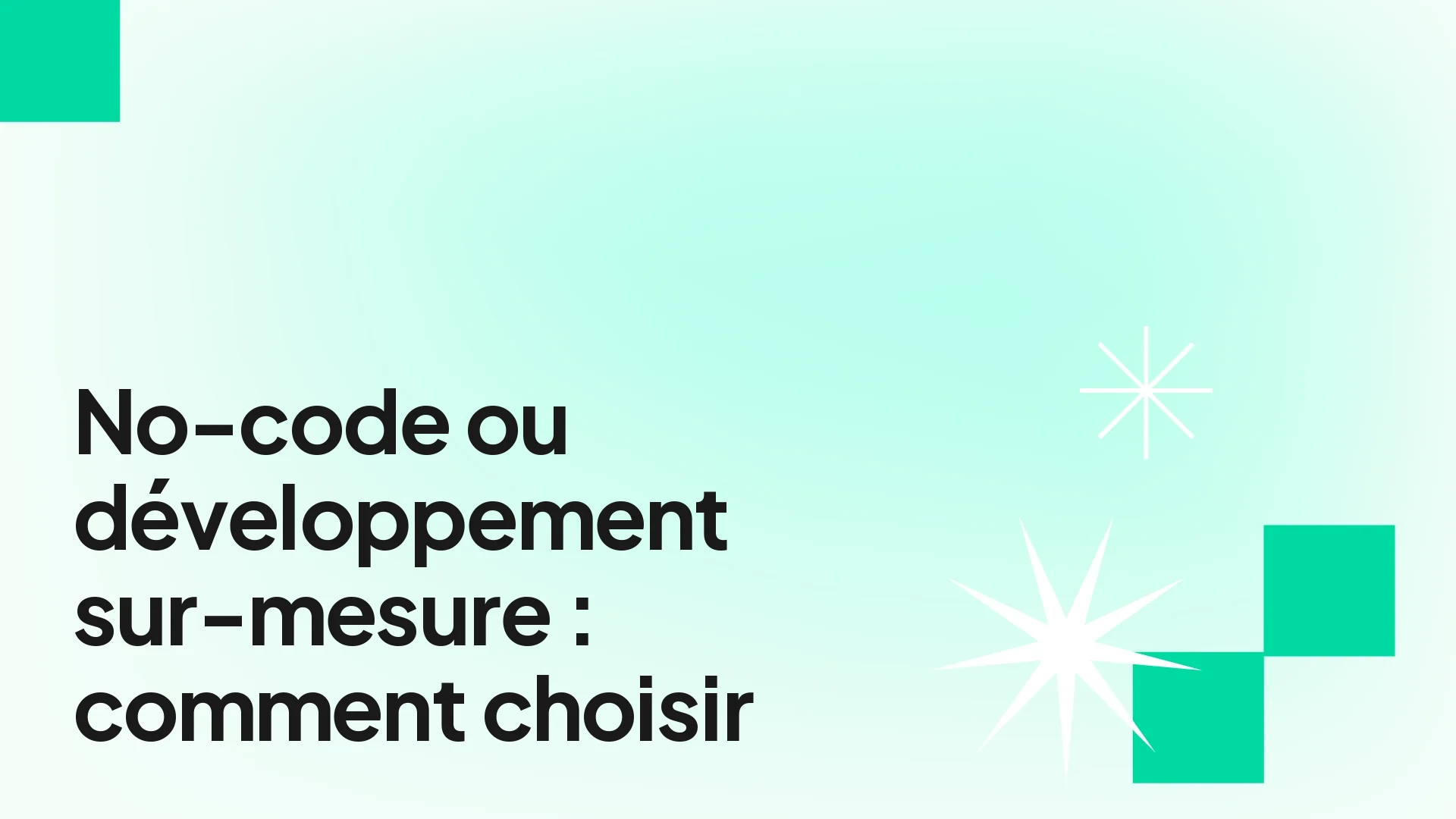 Comparatif no-code versus développement sur-mesure pour PME avec framework en 3 phases