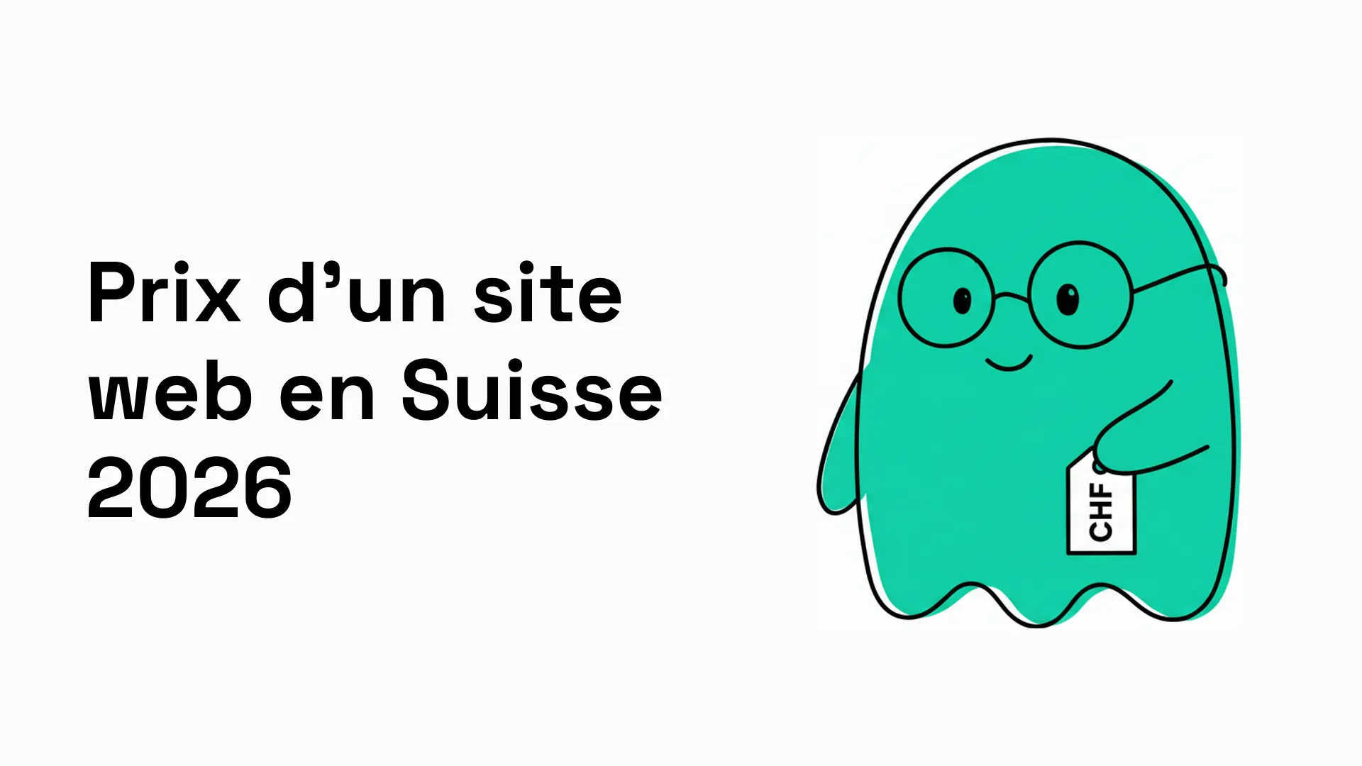 Guide des prix pour un site web en Suisse - blob avec étiquette de prix CHF