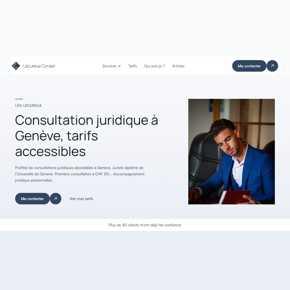 Site Lécureux Conseil — juriste restauration Genève